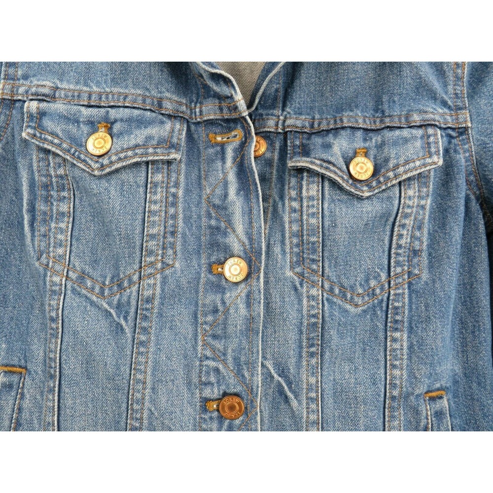 J. Crew Size XS Trade Mark Denim Jacket Copper Buttons - Picture 3 of 10